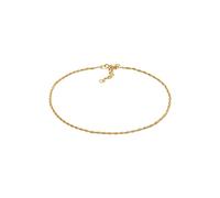 Elli Fußschmuck Damen Fußkettchen Kordel Gedreht Basic Zeitlos Trend | Verstellbar 925 Silber