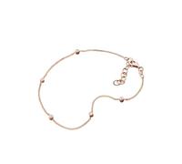 Elli Fußschmuck Damen Fußkettchen Modern Schlicht mit Kristalle in 925 Sterling Silber Rosé vergoldet