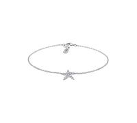 Elli Fußschmuck Damen Fußkettchen Seestern mit Kristalle in 925 Sterling Silber