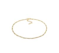Elli Fußkette »Figaro Fußkettchen Basic 925 Silber«, goldfarben