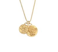 Elli Ganesha Disc Spirituell 925 Silber goldfarben Damen
