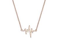 Elli Geo Herzschlag Love 925 Sterling Silber rosefarben Damen