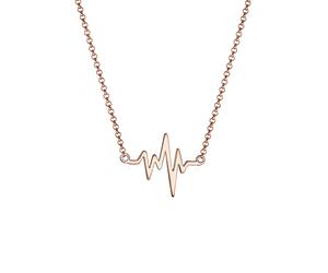 Elli Geo Herzschlag Love 925 Sterling Silber rosefarben Damen
