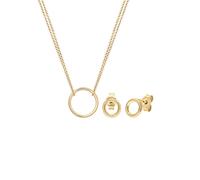 Elli Geo Kreis Basic Minimal 925 Sterling Silber Cercle golfarben Damen