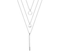 Elli Geo Kreis Layer 925 Silber, mit Kristallen von Swarovski® silberfarben Damen