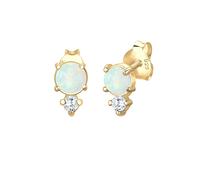 Elli Geo Kreis Zirkonia Opal Trend 925 Sterling Silber goldfarben Damen
