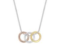 Elli Geo Minimal Kreis Tricolor Design 925 Silber 45 Damen