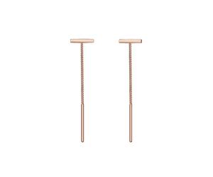 Elli Geo Stift Stab Durchzieher Basic 925 Silber rosefarben Damen