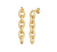 Elli Glieder Ketten Ohrhänger 925 Silber rhodiniert goldfarben Damen