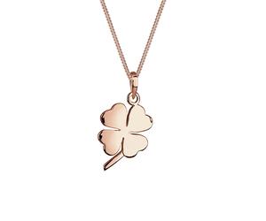 Elli Glücksbringer Kleeblatt 925 Sterling Silber rosefarben Damen