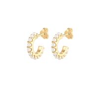 ELLI Damen Ohrringe Creolen Perlen gold, Größe One Size, 4807155 Gold One Size