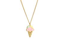 Elli, Halskette Kinder Eis Sweet Emaille 925 Silber in gold, Kinderaccessoires für Mädchen Gr. 36 cm