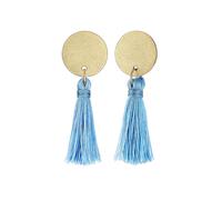 Paar Ohrstecker ELLI "Hänger Kreis Boho Tassel Trend Matt 925 Silber", gold, Ohrringe, Damen, onesize, ohne Stein, Silber 925 (Sterlingsilber) (14887301-0) gold