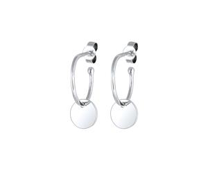 Elli Hänger Kreis Creole Geo Plättchen Trend 925 Silber silberfarben Damen
