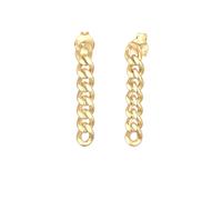 Paar Ohrstecker ELLI "Hänger Panzerkette Trend Blogger Cool 925 Silber" Ohrringe Gr. OneSize, ohne Stein, Silber 925 (Sterlingsilber), goldfarben (gold) Damen (31812914-0) gold