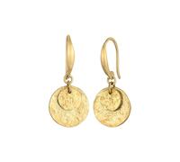 Elli Hänger Plättchen Kreis Rund Matt Trend 925 Silber goldfarben Damen