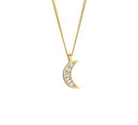 Elli Halbmond Astro 925 Silber, mit Kristallen von Swarovski® goldfarben Damen