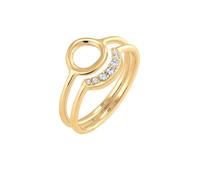 Elli Halbmond Kreis 925 Sterling Silber, mit Kristallen von Swarovski® 52 Damen