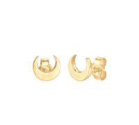 Elli Halbmond Luna Trend Matt 925 Sterling Silber goldfarben Damen