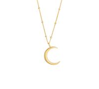 Elli Halbmond Moon Sichel Astro Kugelkette 925 Silber goldfarben Damen