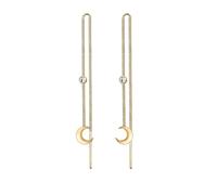 Elli Halbmond Sichel 925 Silber, mit Kristallen von Swarovski® goldfarben Damen