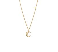 Elli Halbmond Stern Astro 925 Sillber goldfarben Damen