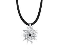 Elli Halskette Damen Anhänger Edelweiss mit Kristallen in 925 Sterling Silber