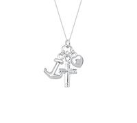 Elli Halskette Damen Anker Herz Kreuz Anhänger 925 Sterling Silber