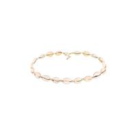 Elli Halskette Damen Beach Sommer mit Echten Kauri Muscheln in 925 Sterling Silber Vergoldet