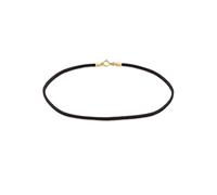 Elli Halskette Damen Choker Basic Trend mit Veloursleder Schwarz in 925 Sterling Silber