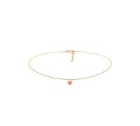 Halskette Choker Herz Anhänger Emaille Liebe 925 Silber Elli Orange 5U342/70X001