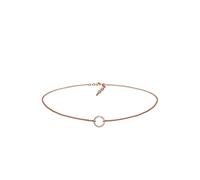 Elli Collierkettchen »Choker Anhänger Kreis Rund 925 Silber«, roségoldfarben