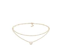 Elli Collierkettchen »Choker Layer Opal Kugelkette 925 Silber«, goldfarben