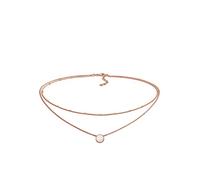 Elli Halskette Choker Layer Opal Kugelkette 925 Sterling Silber, roségold Rosegold
