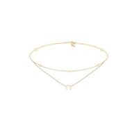 Elli Collierkettchen »Choker Layer Halbmond und Sterne 925er Silber«, goldfarben