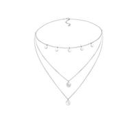 Elli Halskette Damen Choker Layer Kreis Rund Coin Vintage Trend in 925 Sterling Silber