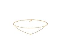 Elli Choker Layer Look Kugelkette Herz Trend 925 Silber goldfarben Damen