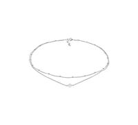 Elli Halskette Damen Choker Layer Look Kugelkette mit Rosenquarz 925 Silber