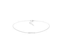 Elli Halskette Damen Choker Rechteck Plättchen Gehämmert Geo Look in 925 Sterling Silber