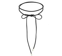 Elli Halskette Damen Choker Schleife Trend Blogger mit Veloursleder Schwarz