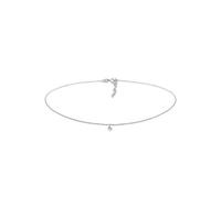 ELLI Damen Halskette Choker, Edelsteinkette silber / schwarz, Größe 36, 4833573 Silber / Schwarz 36
