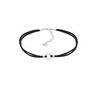 ELLI Damen Choker 'Kreis' schwarz / silber, Größe One Size, 4025946 Schwarz / Silber One Size