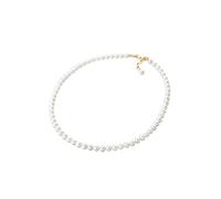 Elli Halskette Damen Edel Braut Schlicht mit Muschelkernperlen in 925 Sterling Silber