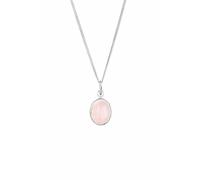 Elli Collierkettchen »Anhänger Rosenquarz Rosa Oval 925 Silber«