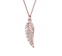 Elli Halskette Damen Engel Flügel Anhänger Symbol Boho Trend in 925 Sterling Silber Rosévergoldet
