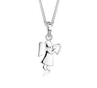 Elli, Halskette Engel Herz Talisman Symbol 925 Sterling Silber in silber, Schmuck für Damen Gr. 45 cm