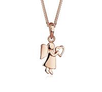 Elli, Halskette Engel Herz Talisman Symbol 925 Sterling Silber in gold, Schmuck für Damen Gr. 45 cm