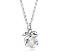 Elli, Halskette Engel Kugel Flügel Kristall Silber in rosa, Schmuck für Damen Gr. 45 cm