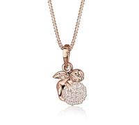 Elli Halskette Damen Engel Kugel Anhänger Schutzengel Talisman mit Kristallen in 925 Sterling Silber rosé vergoldet