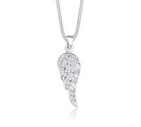 Elli Halskette Damen Flügel Anhänger Boho mit Kristalle 925 Sterling Silber